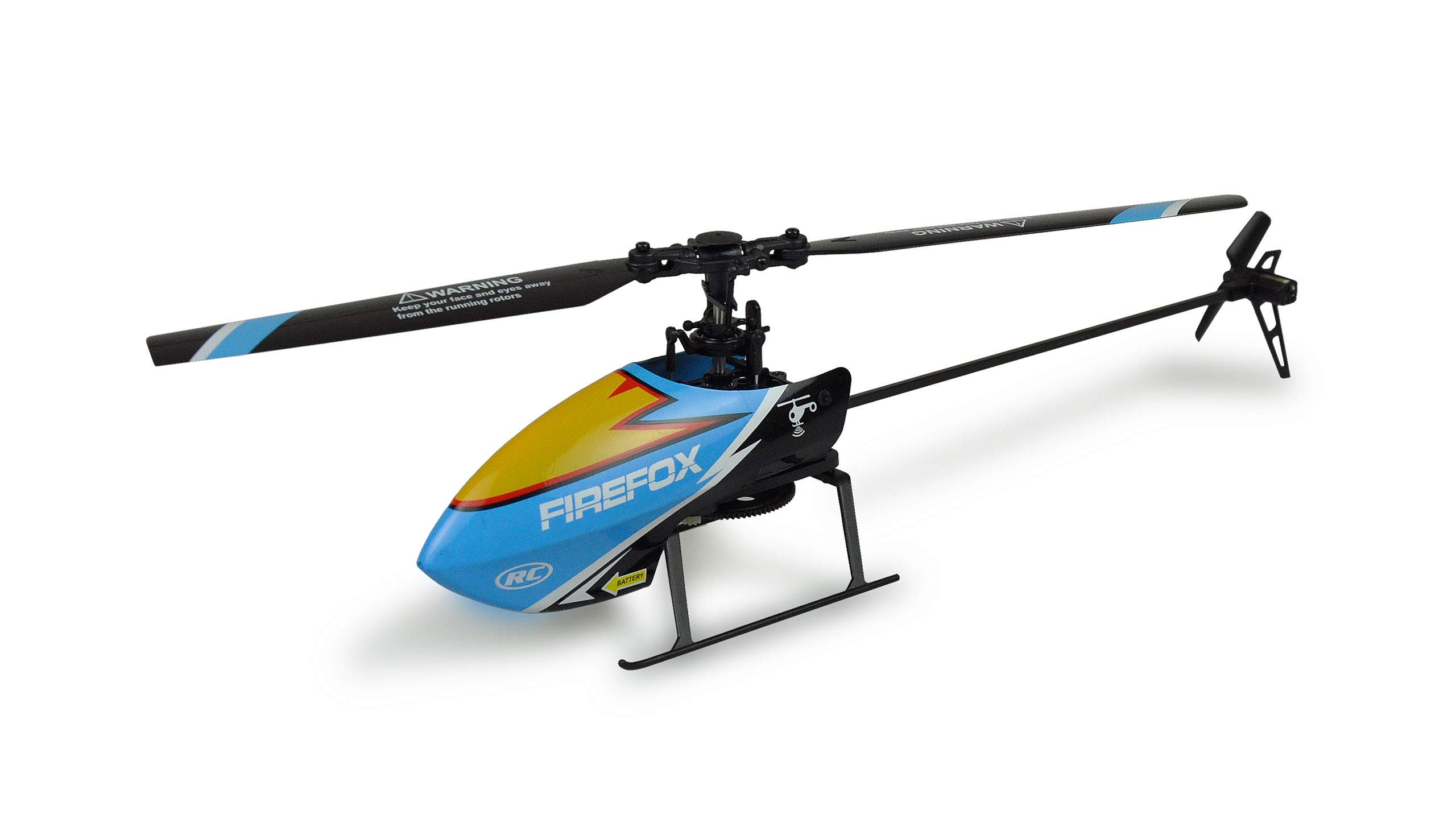 Amewi 25313 AFX4 XP Single Rotor RC Helicopter 4-Channel 6G RTF 2.4GHz with Auto Start Car Landing Blue Combo