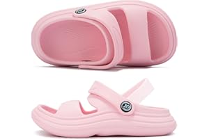 Axcone Kid's Boys Girls Comfort Clogs Slippers Cartoon Garden Shoes Breathable Non-Slip Beach Pool Sandal All-Terrain Parallel Bars Cloud Slippers（Toddler/Little Kids/Big Kids）