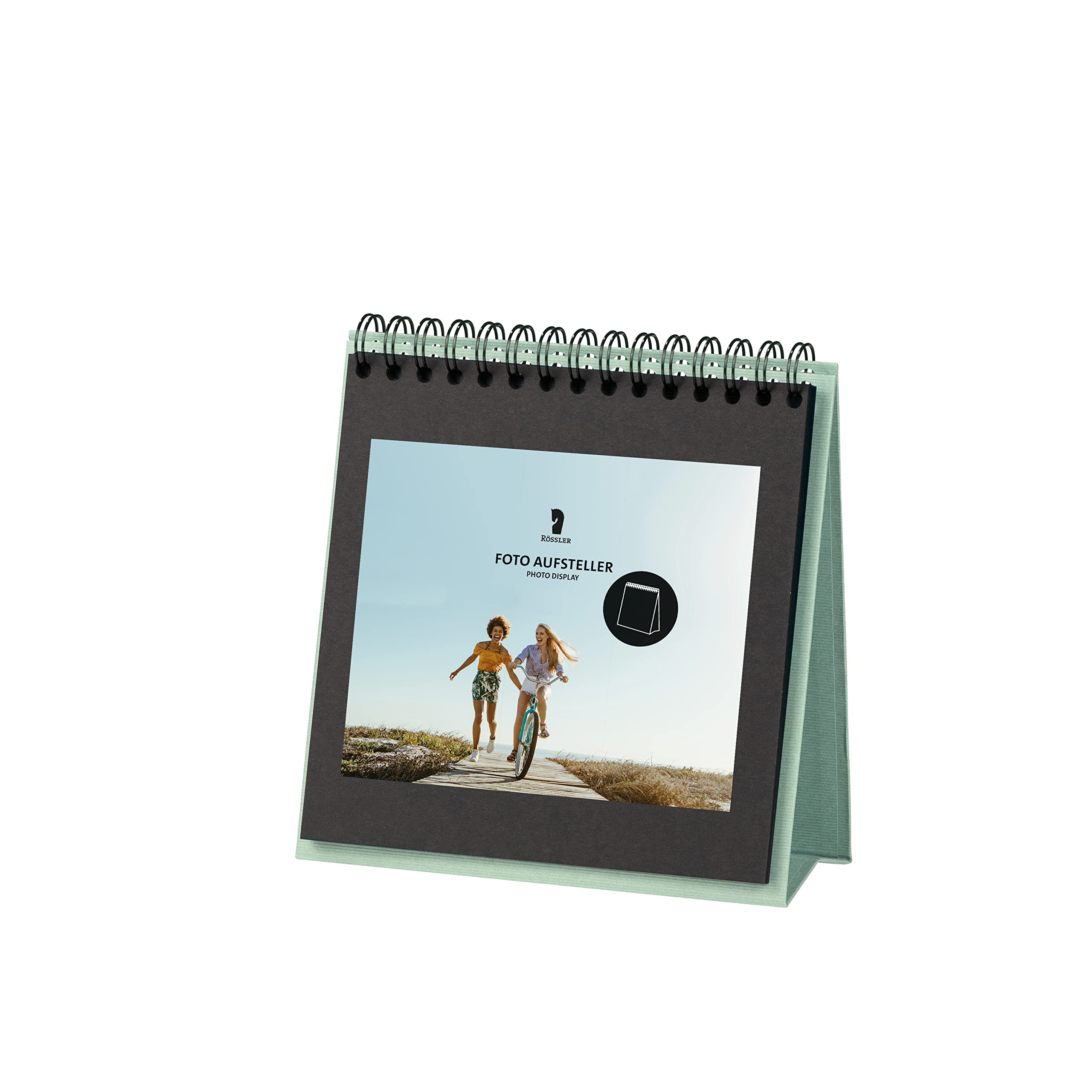 Rössler 13293200965 - Photo Table Stand with Wire-O Binding, Mint, 13 Sheets, 190 x 190 mm, Pack of 1