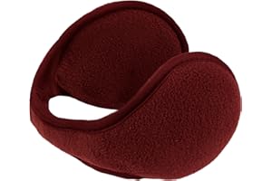 Motique Accessories Adjustable Ear Warmers Men Women Solid Polar Fleece Folding Winter Earmuff
