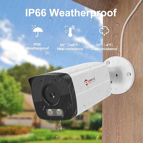 ANPVIZ 4MP BULLET POE IP CAMERA WITH SMART DUAL LIGHT COLOR NIGHT VISION, FULL METAL POE SECURITY CAMERA INDOOR/OUTDOOR, AI HUMAN MOTION DETECTION, IP66, WIRED, NDAA, IPC-B8A43WD-S (U SERIES)