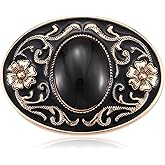 MASOP Western Belt Buckle for Men Vintage Stone Belt Buckles Native American Cowboy Belts Buckle Jean's Accessory for Women