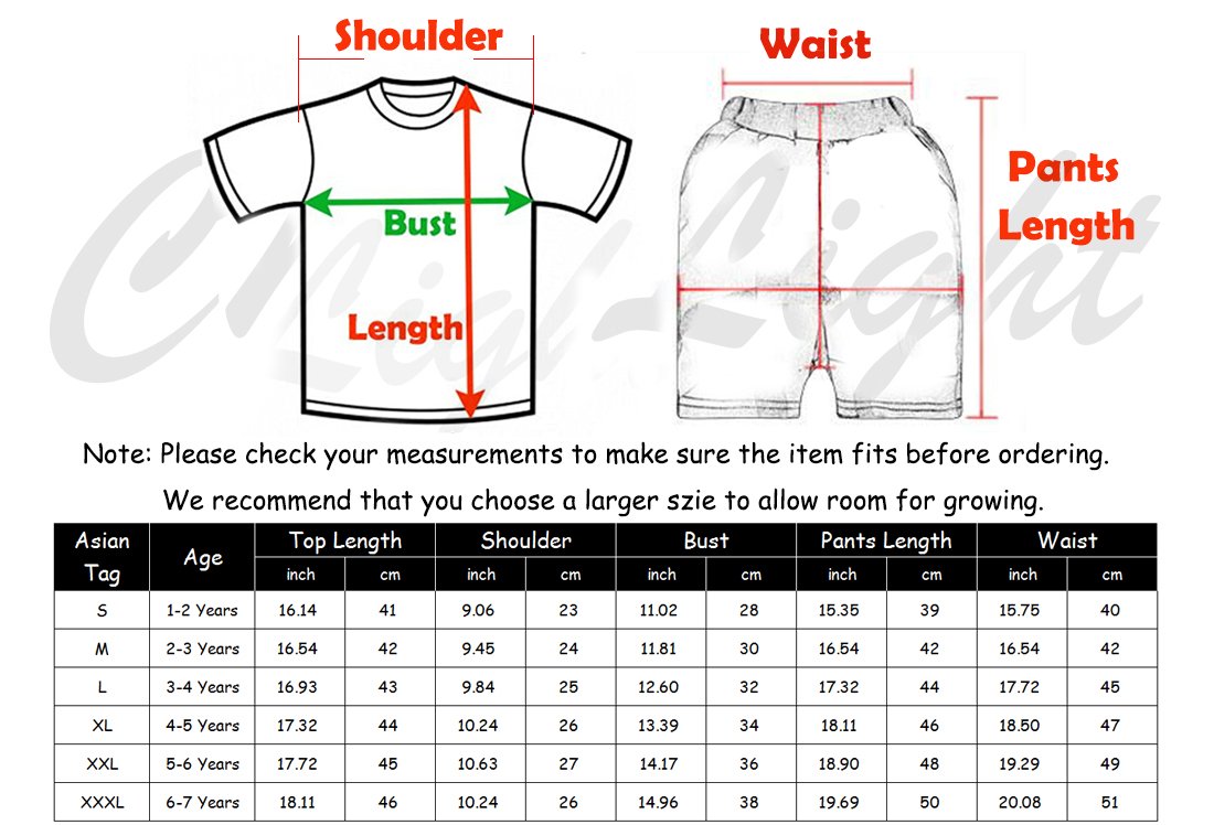 CM-Light Toddler Boys Clothes Set Spots Pants Casual Kids Outfits Pajamas 1 2 3 4 5 6 T