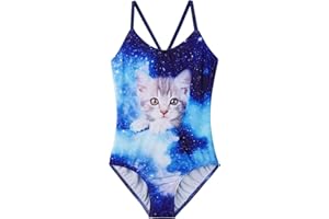 BAOHULU Girls One Piece Swimsuits UPF 50+ Beach Bathing Suit Little Kids Cute Quick Dry Swimwear 3-11 Years