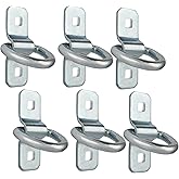 Cavo 10 PCS 3/8" Stainless Steel D-Ring Tie Down Anchors, 6000 lbs Heavy Duty Lashing Rings Kit for Trailer Pickup Van ATV SUV RV Boat Motorcycle, Cargo Surface Mount Hooks, Trucks Bed Anchors