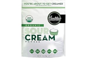 Healthier Comforts Organic Sour Cream Powder | USDA Certified Organic, Kosher, Non-GMO, Gluten Free Food | Seasonings, Snacks | Made In USA (7oz)