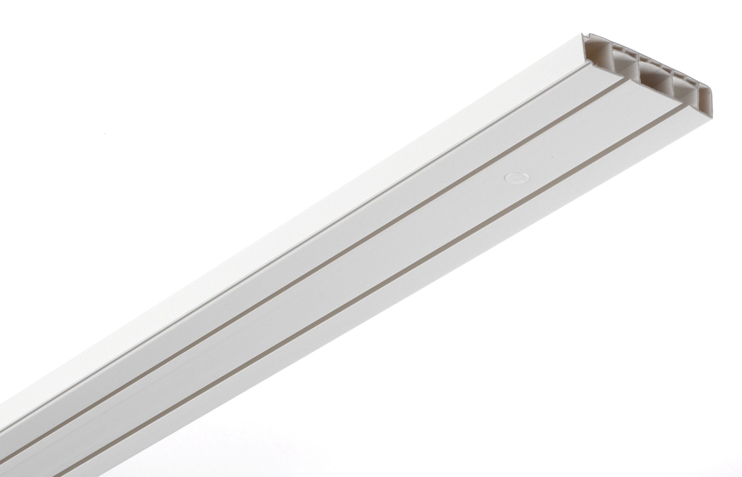 Gardinia 2-Track Curtain Rod, White, 240 x 3.75 x 1.5 cm, 32555