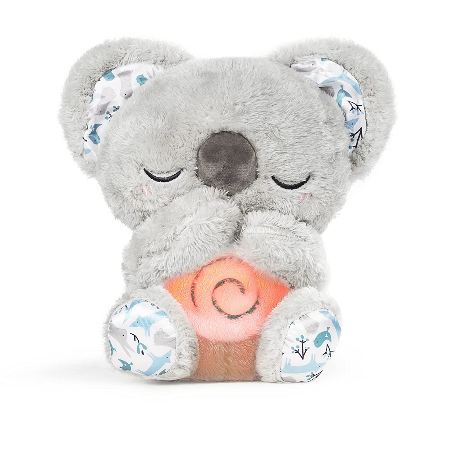 Auby Baby Soother Koala, Soothe 'n' Cuddle Koala Plush Toy with 10 Lullabies - Baby Stuffed Animal Crib Toys, White Noise Sound Machine& Light, Newborn Baby Gift Toy for 0 3 6 to 12 Months