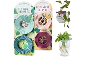 Modern Sprout Botanical and Produce Keeper for Floral Arranging, Herb Keeping, and Plant Propagation - Food Safe and BPA-Free, Sustainable Materials, Hydration Tray - Extends Freshness - 2 Pack