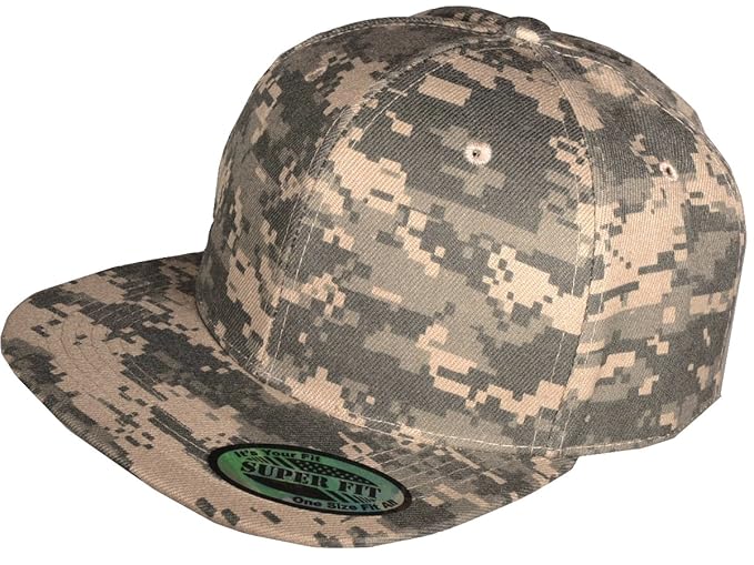 camouflage flat bill hats