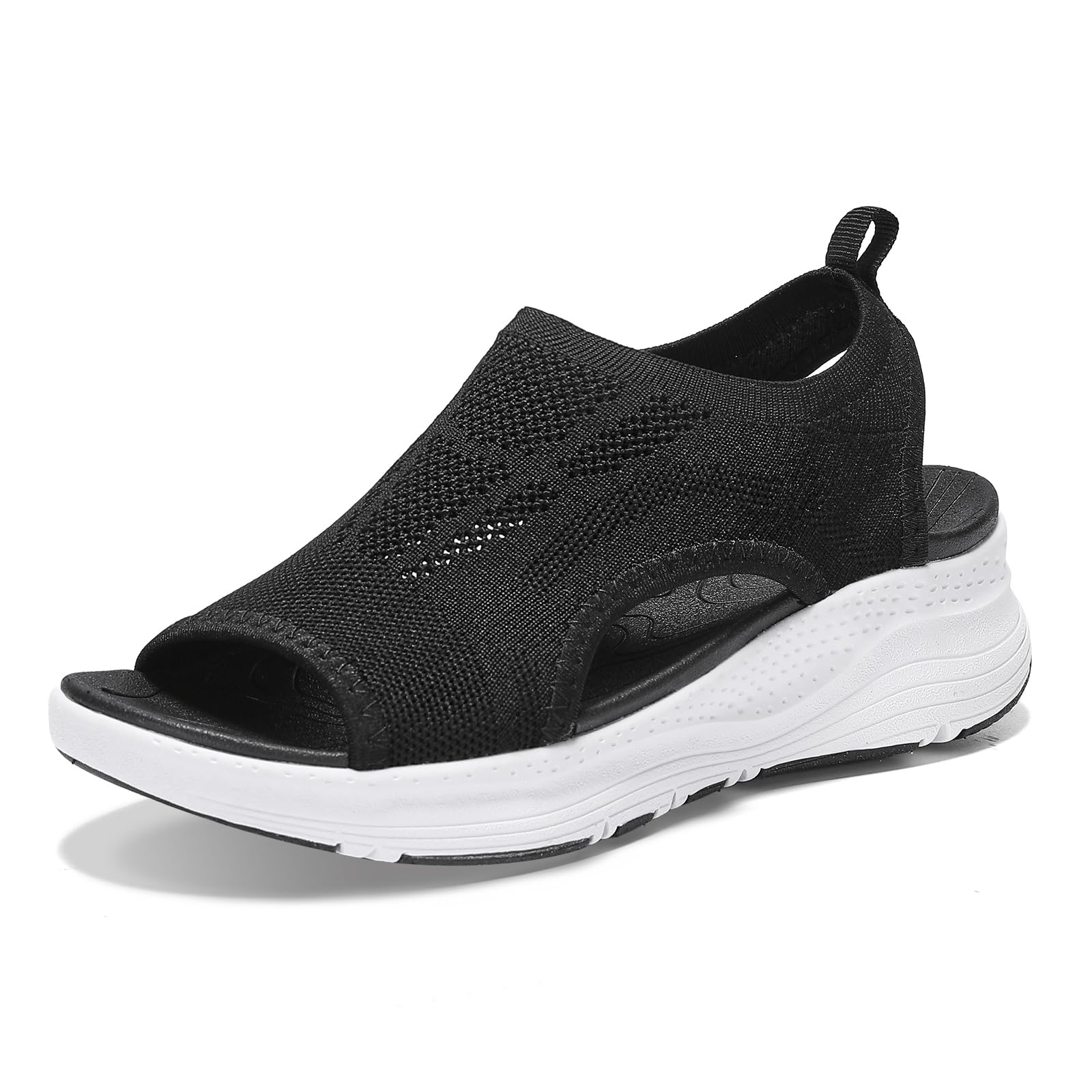 Photo 1 of YESWIN Women Walking Sandals Arch Support Orthotic Comfortable Plantar Fasciitis Non-slip Casual Open Toe Sport Sandals for Athletic Summer Beach / 6.5-7.
