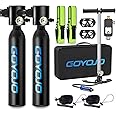 GOYOJO 0.5L Mini Scuba Tank with Pump, Portable Diving Tank, Lung Tank Kits with 3000 PSI Max Pressure, Reusable Scuba Diving Kit Gear with Pump Underwater Breathing Training