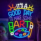 It's a Good Day to Make Some Art Neon Sign Make Some Art Neon Sign for Wall Decor It's a Good Day USB Dimmable Neon Light Sign for Boys Girls Room Gameroom Holiday Birthday Christmas Gift