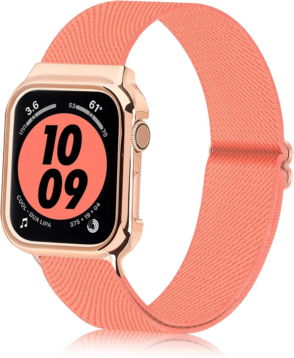 Bandiction Nylon Stretch Band Compatible with Apple Watch Bands 38mm 40mm 42mm 44mm, iwatch bands with Protective Case,Adjustable Elastic Stretches Women Men apple watch band for iWatch Series SE/ 6/5/4