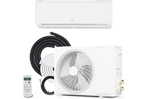GarveeTech 12000 BTU Mini Split Air Conditioner,22 SEER2 Ductless Inverter AC w/ 115V, Cool Up to 750 Sq. Ft with Heat Pump System, Compatible with Alexa, White