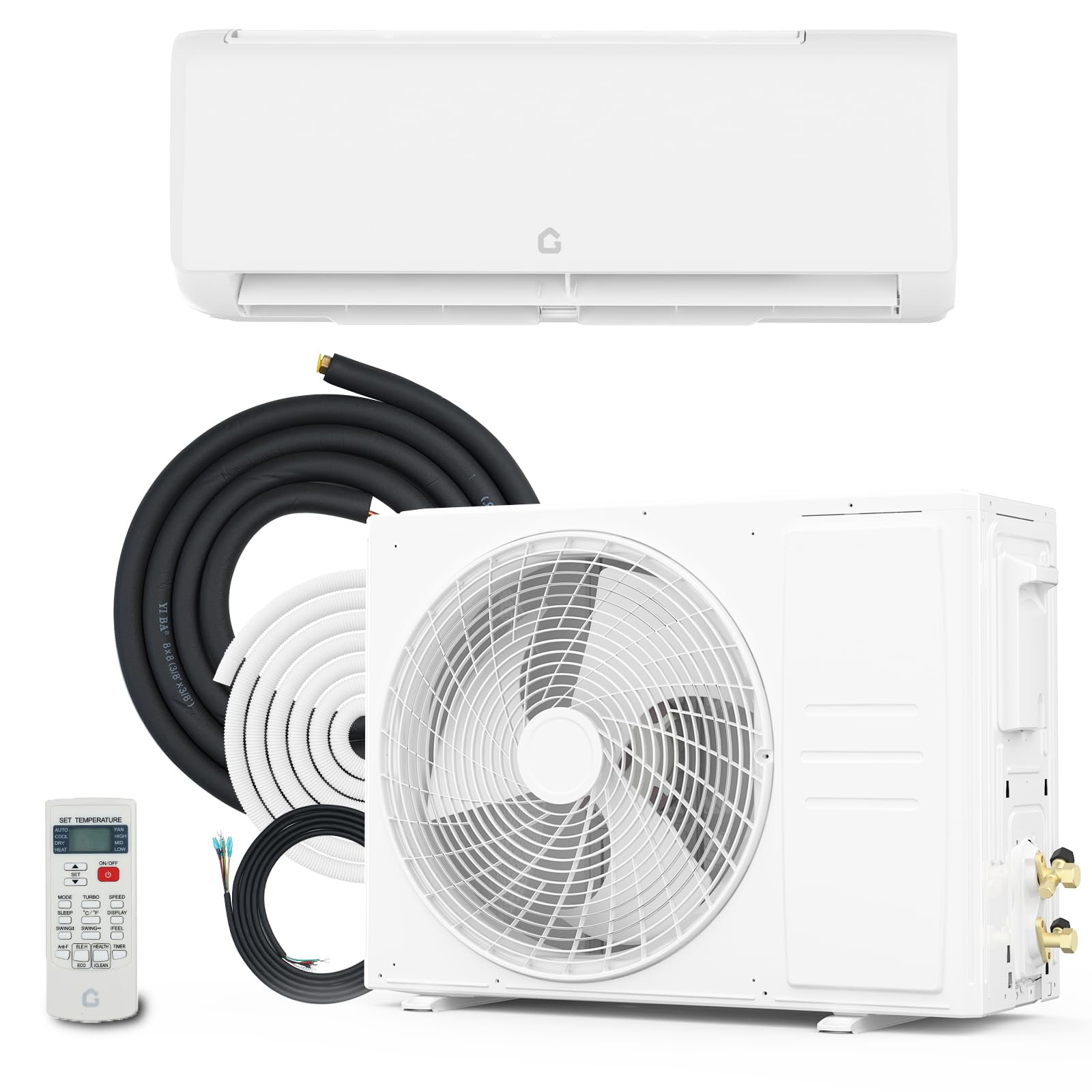 Photo 1 of **MISSING PARTS**GarveeTech SAC9-2-S18.5-B Split Air Conditioner, 9,000 BTU 230V 18.5 SEER2, White
