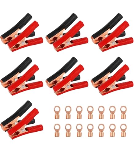 Swpeet 10Pcs 100A Car Battery Test Alligatore Morsetti Clip