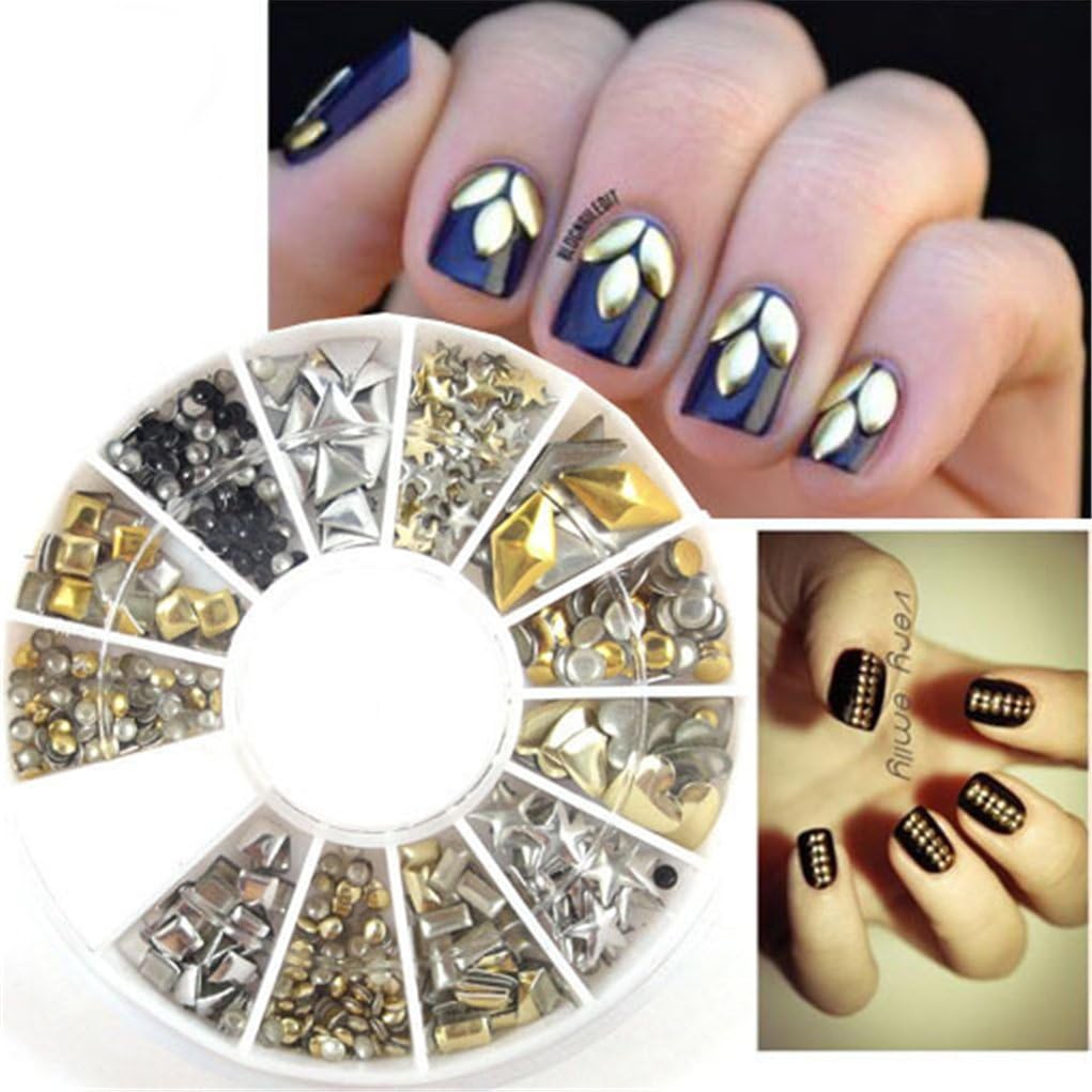 JasCherry 3D Glow Nail Resin Rhinestone Wheel - Professional Art Decorations Mix Design Nail Decor Accessories #2