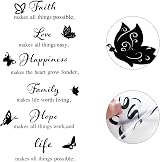 Outus 6 Pieces Faith Family Love Hope Wall Decals 70x30 cm Vinyl view 3