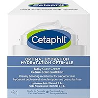 Cetaphil Optimal Hydration Daily Glow Cream for Sensitive, Dry and Dehydrated Skin – 48hr Hydration – with Hyaluronic Acid, N