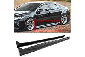skkyoro Side Skirts Extensions for Toyota Camry LE SE XSE XLE 2018-2025 Yofer V1 Style Rocker Panel Lip Splitter (Matte Black)