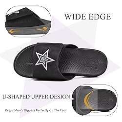 KuaiLu Mens Slides Soft Cushion Sport Sandals with