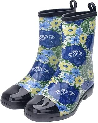 Amazon.com: Botas de lluvia para mujer, varios colores, botas de goma a la  moda, impermeables, antideslizantes, tacón bajo, zapatos para mujer WB, 6.5  M US : Ropa, Zapatos y Joyería