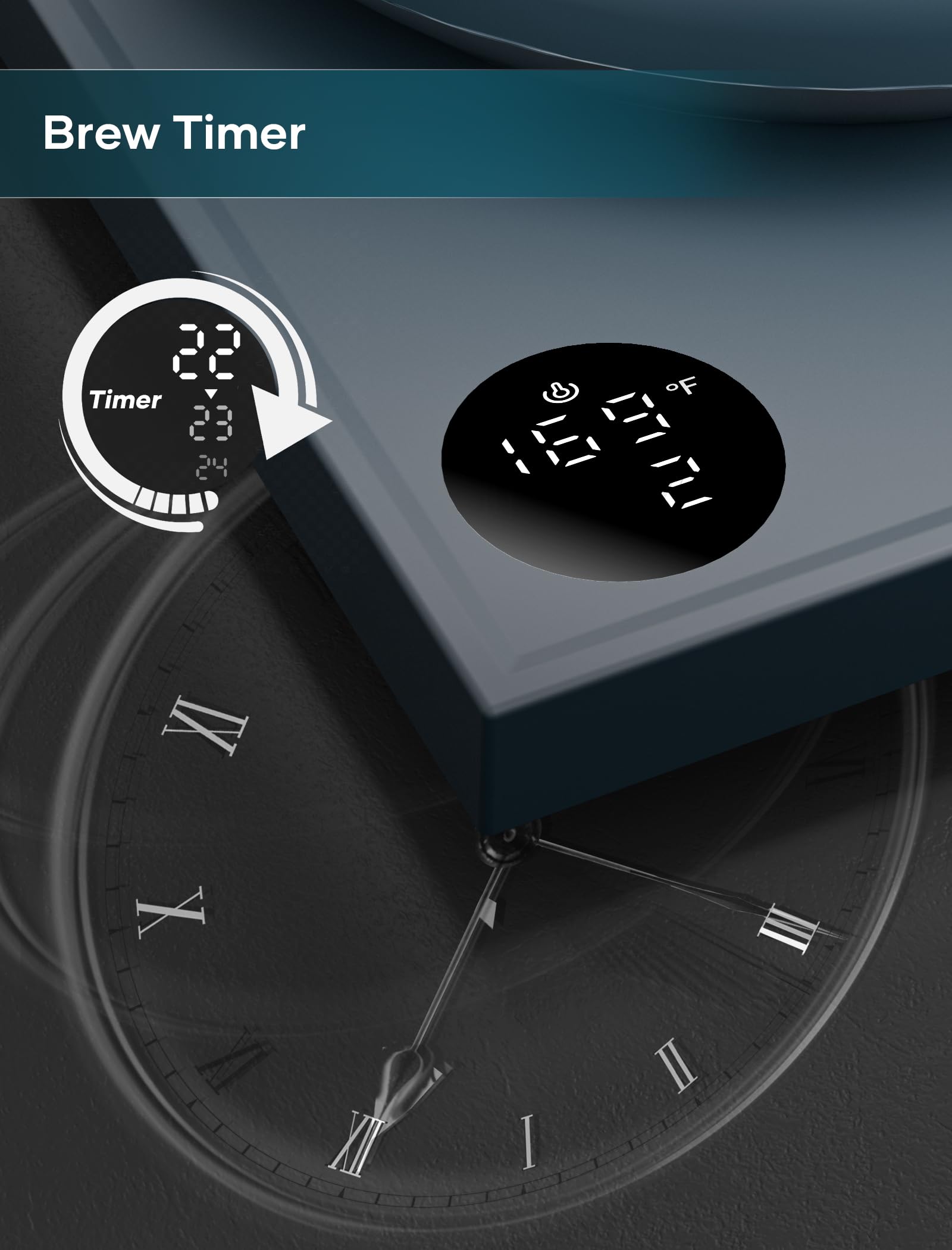 INTASTING Hervidores eléctricos, hervidor eléctrico de cuello de cisne, control de temperatura ±1 ℉, interior de acero inoxidable, calentamiento rápido, para verter sobre café, preparar té, hervir agua caliente, 0,9 L azul marino