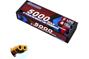 RIAARIO 14.8V Lipo Battery 4S 30C 5000mAh Lipos with XT-60 Connector for RC Car Trucks 1/8 1/10 Mini 1/10 RC Vehicles