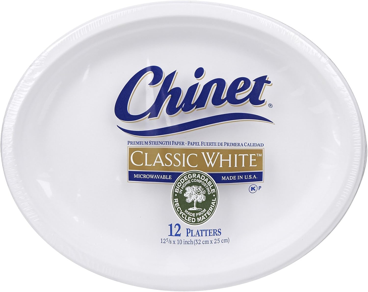 Classic White Platter, 5/8"x10 12 ct Platters