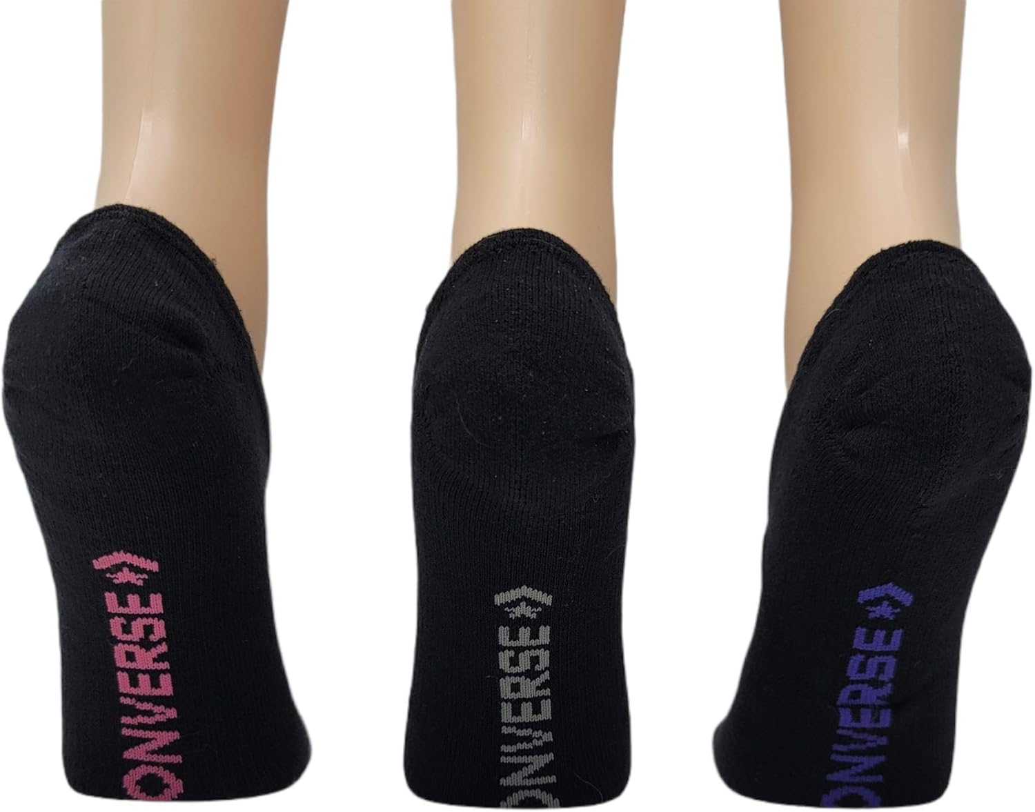 Converse Womens No Show Socks 3 Pack Half Cushion Ultra Low Made For Chucks Shoe Size 6-10 at  Women’s Clothing store