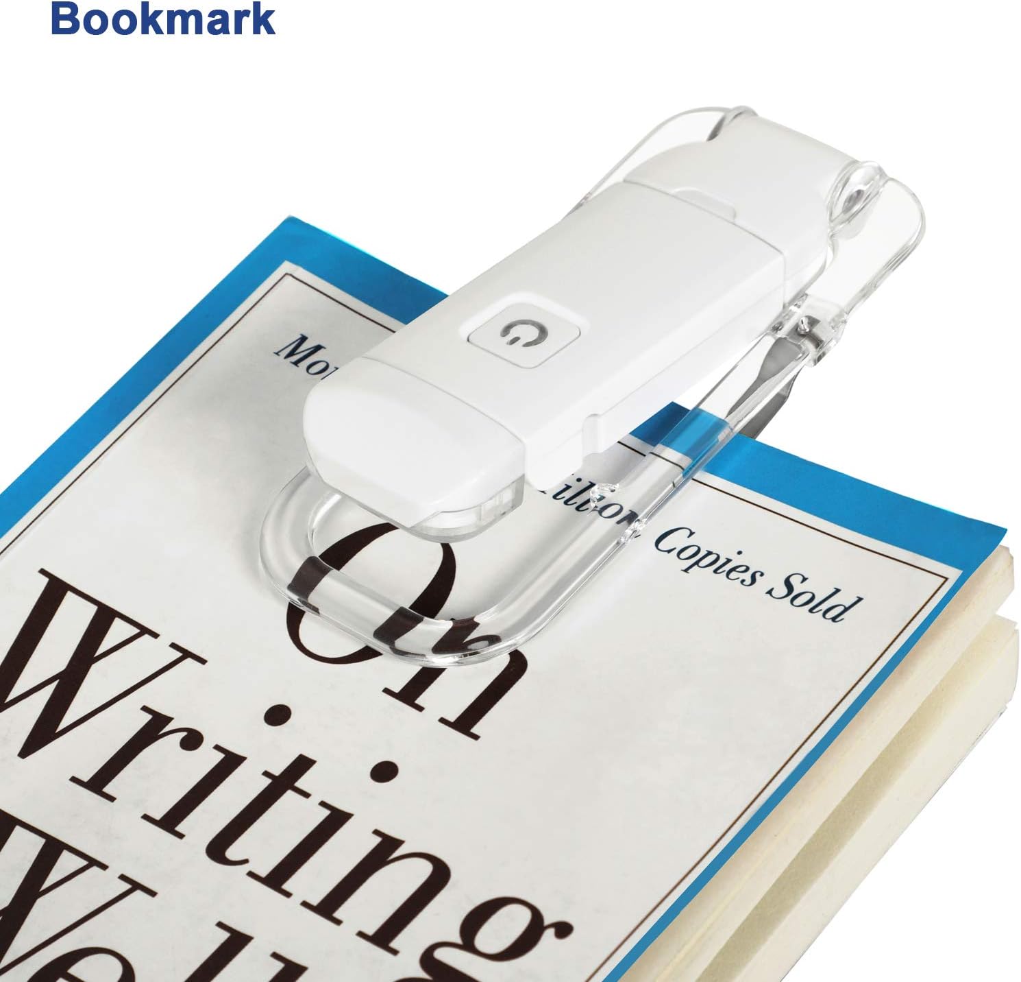DEWENWILS USB Rechargeable Book Reading Light, Warm White, Brightness Adjustable for Eye-Protection, LED Clip on Book Lights, Portable Bookmark Light for Reading in Bed, Car - - 