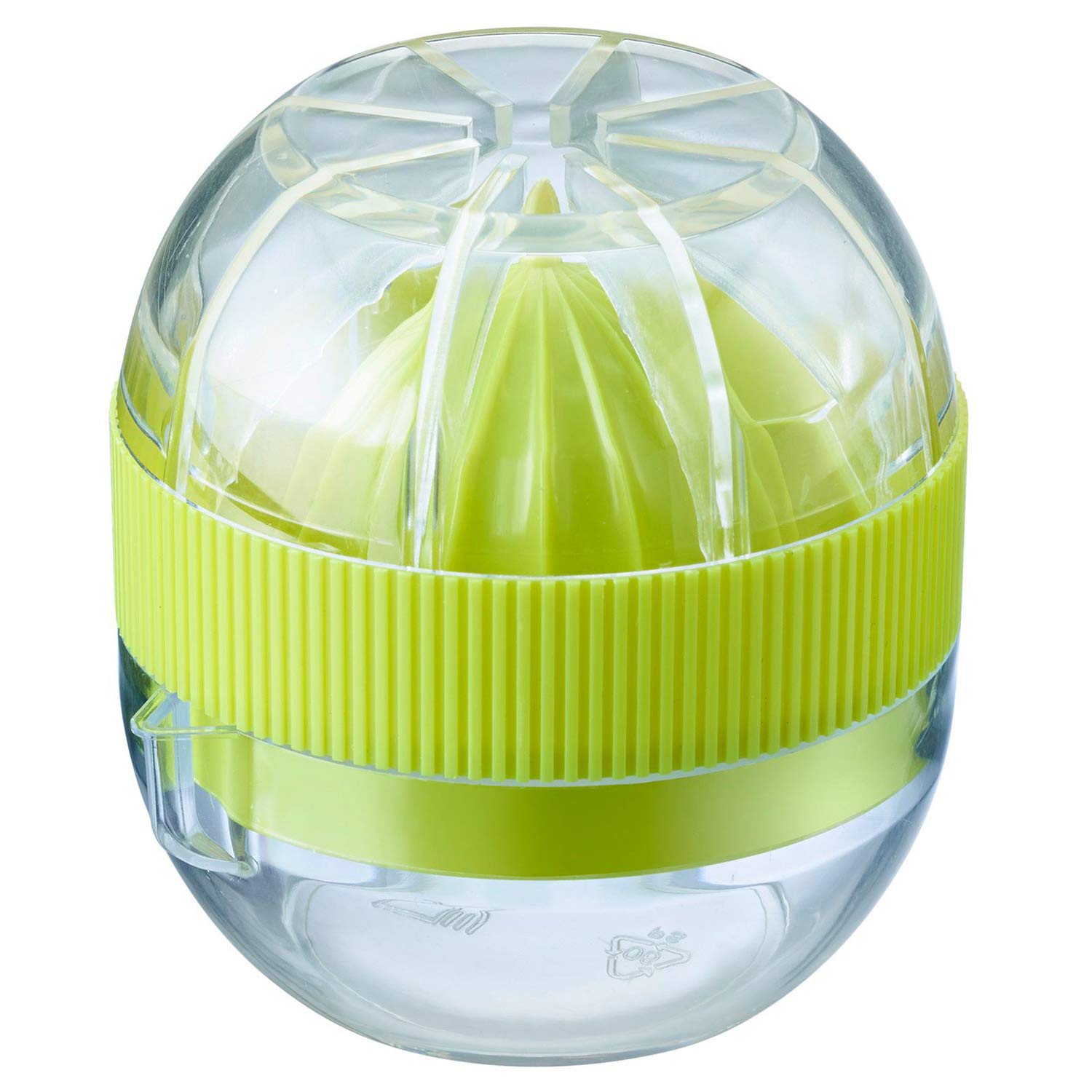 Westmark Small Citrus Press With Container And Lid, Diameter: 7.2 cm, Capacity: 50 ml, Plastic, Fresh And Fruity, Transparent/Green, 30932280