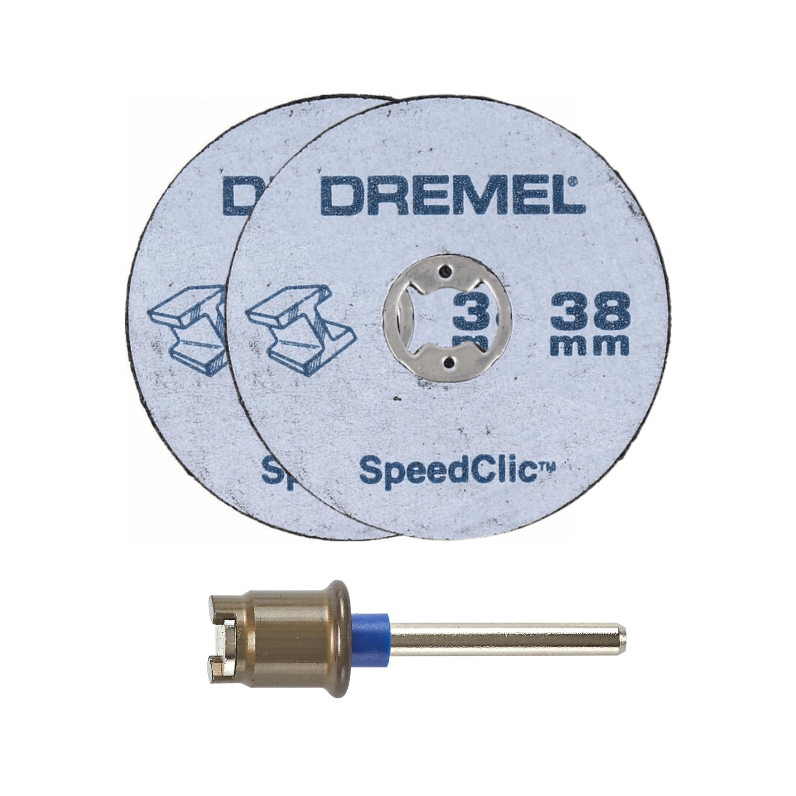 Dremel EZ SpeedClic SC406 Metal Cutting Wheel 2-pack, 2 Cutting Wheels with 38mm Cutting Diameter for Rotary Tool