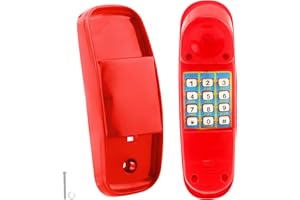 Haconba Swingset Phone Toys Playground Treehouse Phone Pretend Telephone Toy with Numeric Key for Kids Outdoor Playground Treehouse Jungle Gym Accessories (Red)