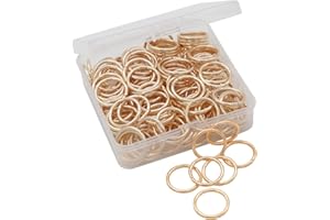 Auvoau 100Pcs Open Jump Rings 20mm KC Gold Jewelry Connectors for Jewelry Findings Making Supplies,Bracelets,Keychain,Necklace,Anklets,Arts and Crafts (KC Gold)