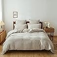 Simple&Opulence 100% Linen Duvet Cover Set, Natural French Flax Duvet Cover Twin Size, Breathable Soft Comfy Linen Bedding Comforter Cover with 1 Pillowcase (68"x86")