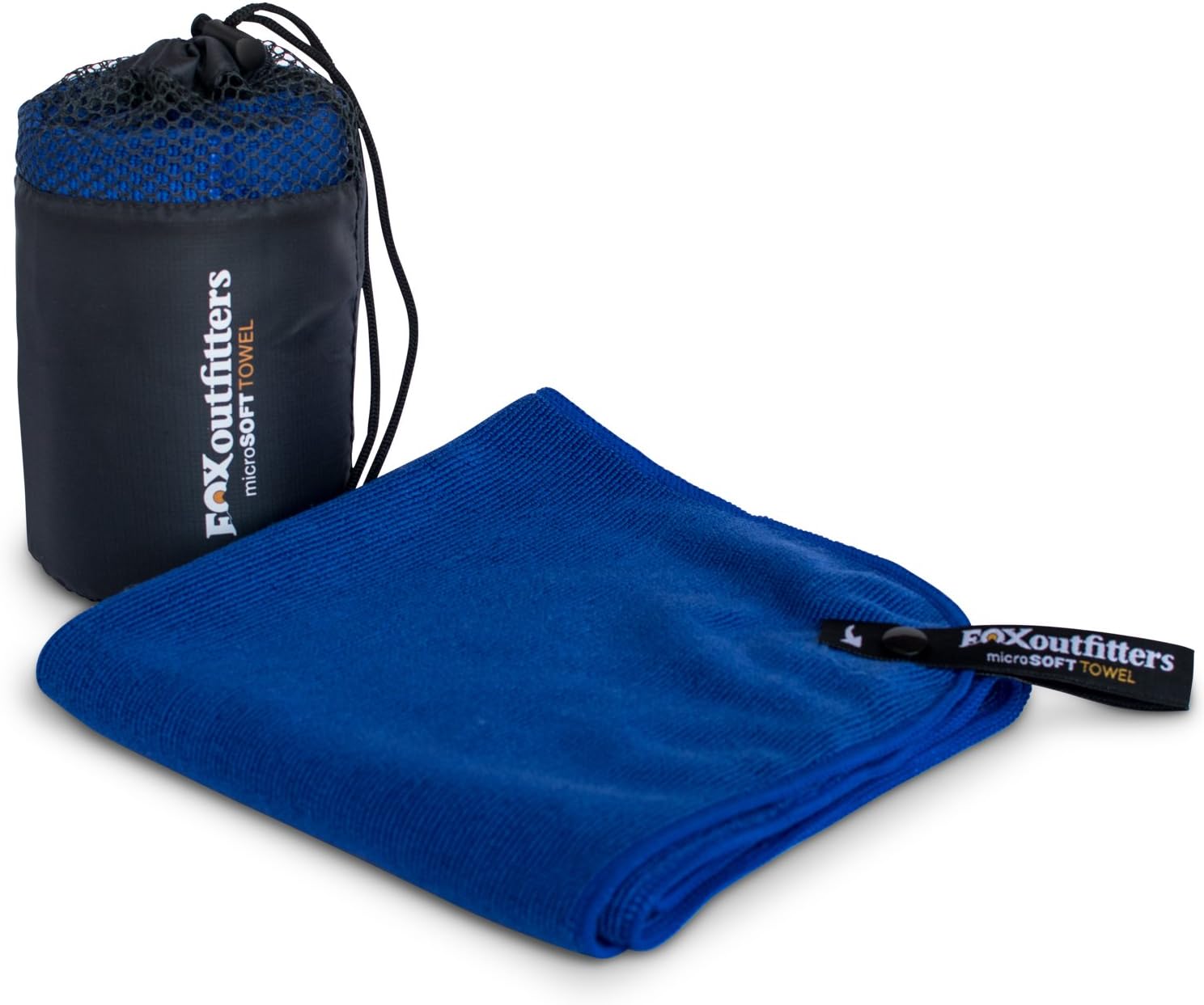 Fox Outfitters Microsoft Towel - Ultra Compact Soft Dry Microfiber Camping & Travel Towel with Hang Loop Snap. Lightweight & Great for Backpacking, Hiking, Sports. : Sports & Outdoors