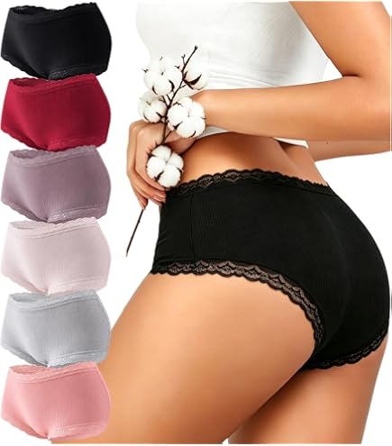 Amazon.com: FINETOO Cotton Underwear for Women Sexy Boy Shorts