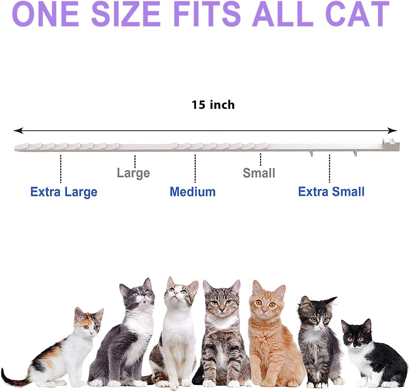 Fedciory Calming Collar for Cats, Adjustable Relieve Reduce Anxiety Pheromone Your Pet Lasting Natural Calm Collar Up to 15 Inch Fits Cat : Pet Supplies