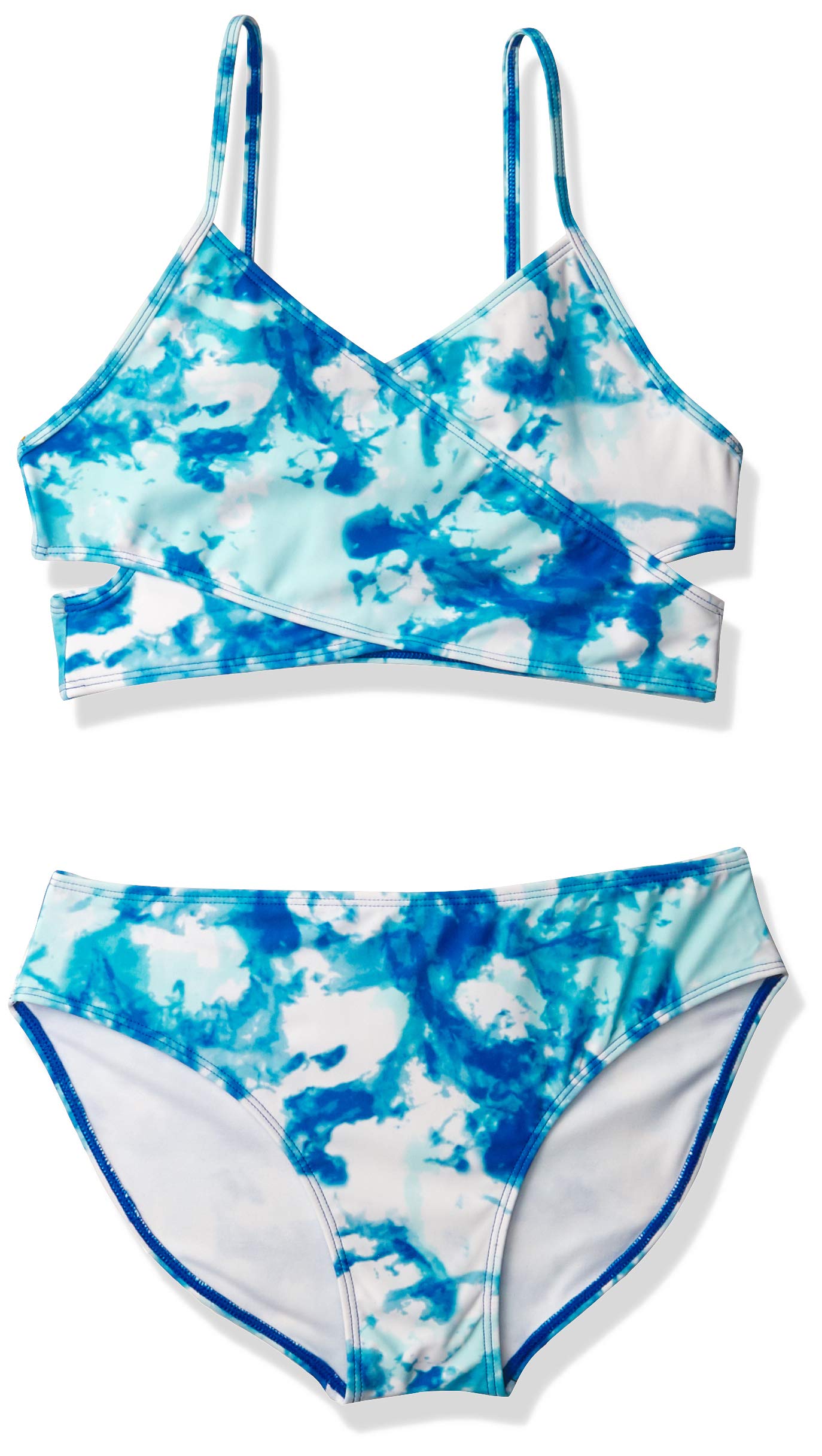 Photo 1 of Kanu Surf Girls' Coral Reef Beach Sport Wrap Around Bikini 2-Piece Swimsuit, Seafoam Blue, Size 8