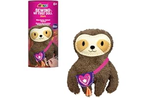 Avenir Kids Sewing Kit – DIY Plush Toy Craft Kit for Girls & Boys Ages 6+ | My First Beginner Sewing Kit to Make Your Own Stuffed Animal |Unicorn Llama Sloth Penguin | Child-Safe Tools | Creative Gift