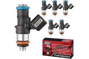 MACAX Set of 6 Fuel Injectors 0280158191 Replacement Compatible with Ford Edge Explorer Flex F150 Mustang Police Interceptor Transit-150 250 350 Lincoln MKX 3.5L 3.7L V6 - Replaces BR3Z9F593B FJ1116