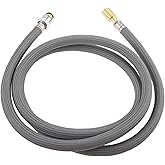 59" Nylon Braided Kink-Free Pull-Out Faucet Hose Replacement Brass Fittings | TEENGSE Compatible with Delta, Replaces RP50390 RP62057 RP74608, PEX Inner Tube, Leak-Proof Brass Fittings, Tool-Free Install