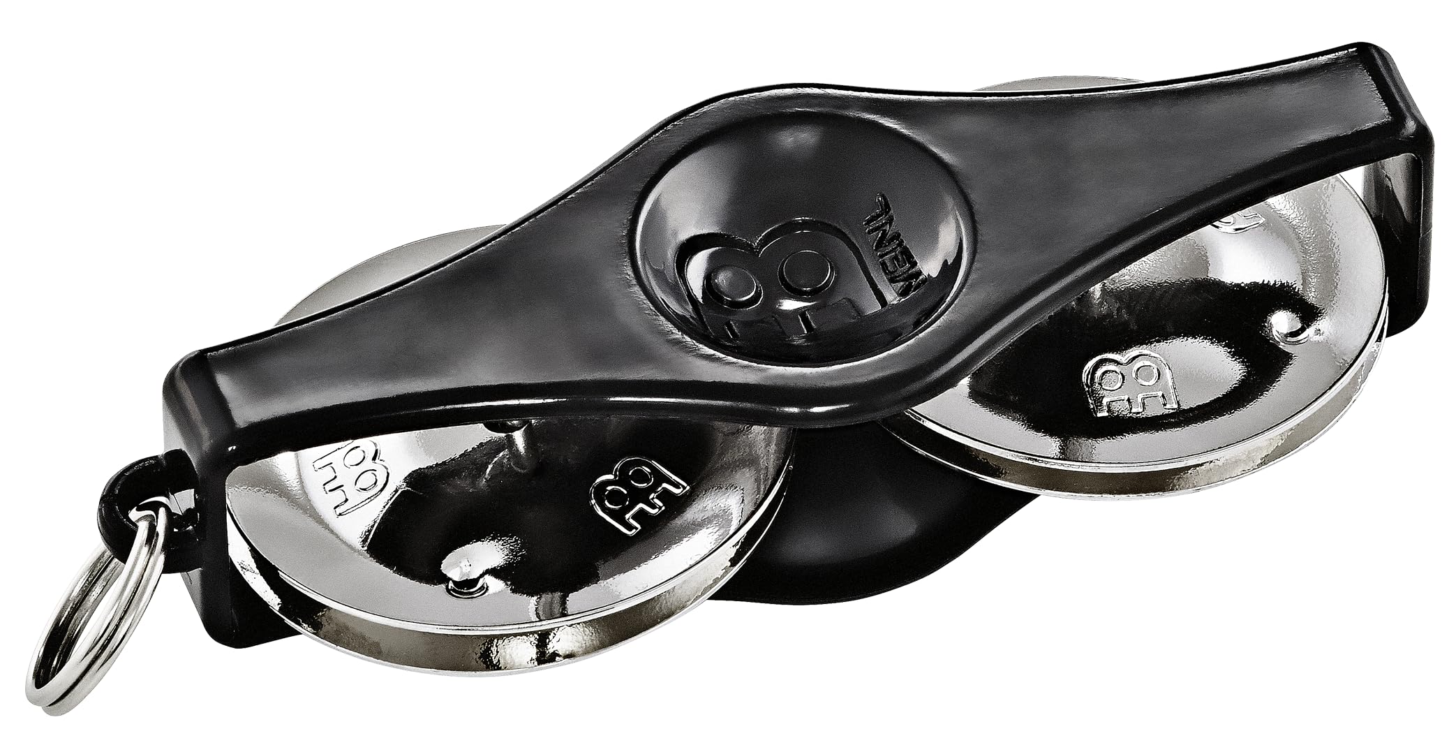 Meinl Percussion Keychain Tambourine Gadget - Mini Musical Instrument with Keyring - ABS plastic, Black (KRT-BK)