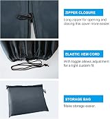 OKPOW Parasol Covers 600D Oxford Waterproof 190x30x50cm Dark Grey view 4
