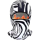 Stripe Winter Balaclava Ski Mask for Men Women Breathable Warm Face Mask Windproof Thermal Fleece Face Cover for Cold Weather