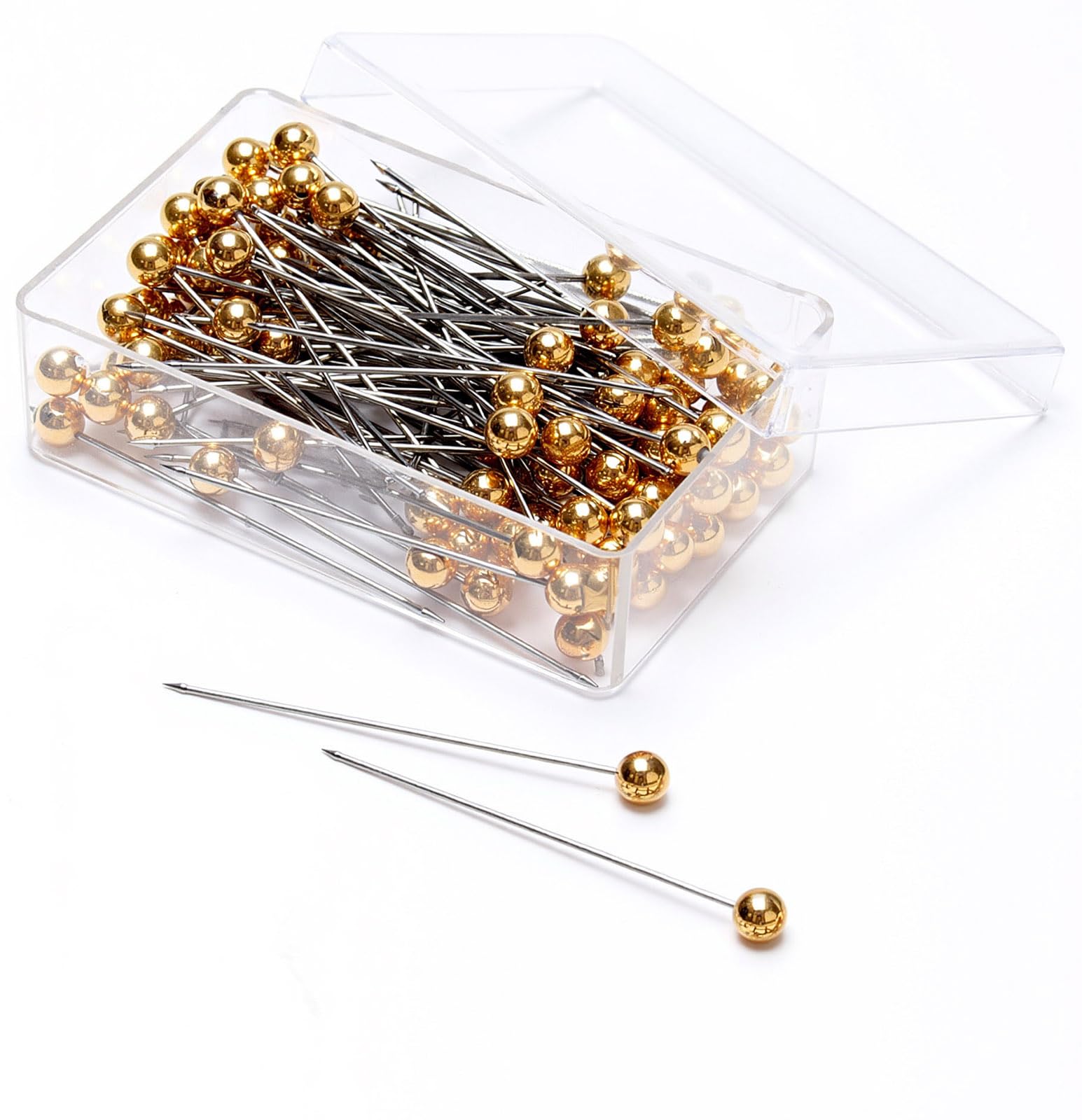 Photo 1 of Stylish Push Pins, 100PCS – 1/8 Inch Decorative Tacks for Cork and Bulletin Boards, Perfect for Home, Office, Classroom & Crafts by NXVX (Gold)