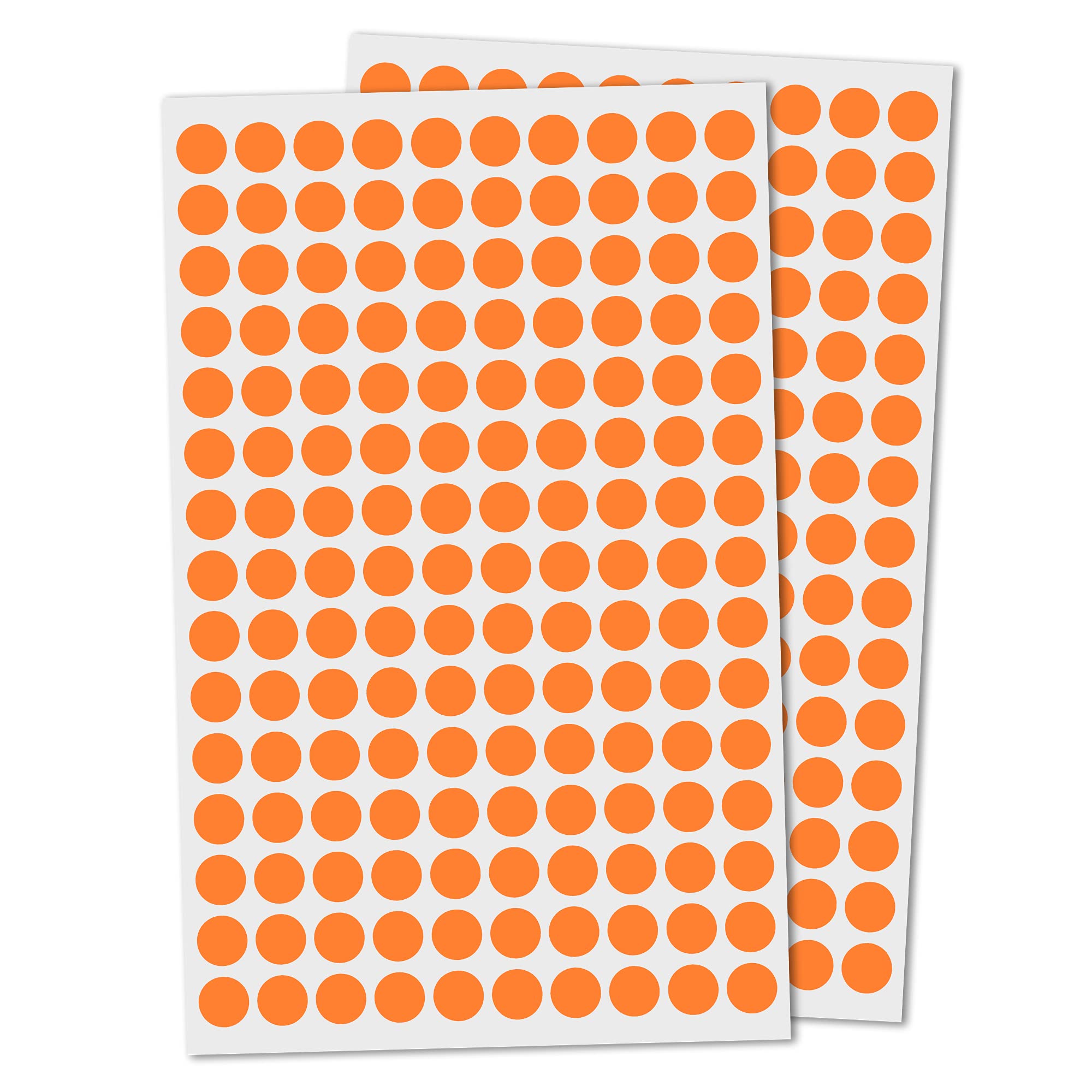 3,000 Pack, 10mm Round Dot Stickers Sticky Labels - Orange