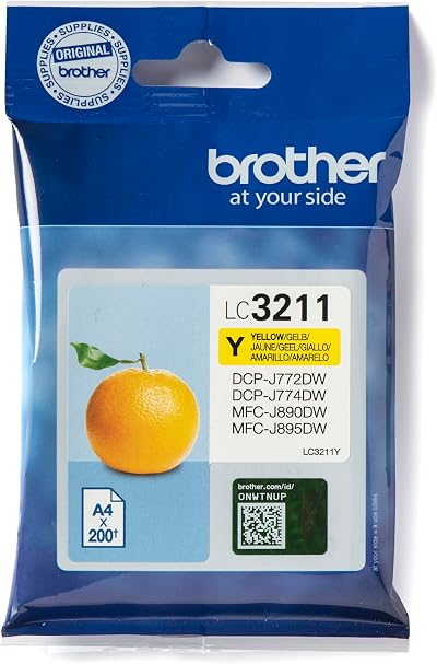 Brother LC-3211Y Yellow Ink Cartridge Standard Yield Genuine